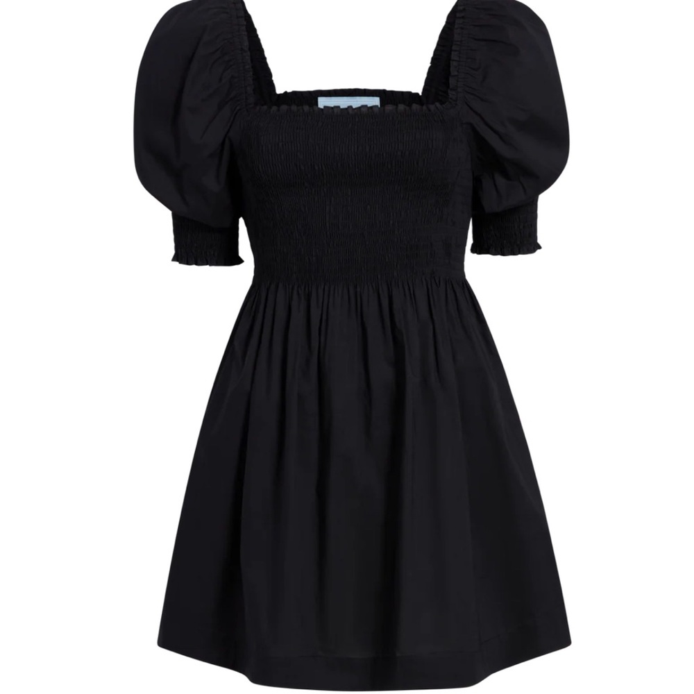 Hill House Black Puff Sleeve Mini Dress